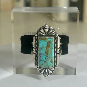 💍 Elegant Turquoise Ring in Sterling Silver Art Deco Style
